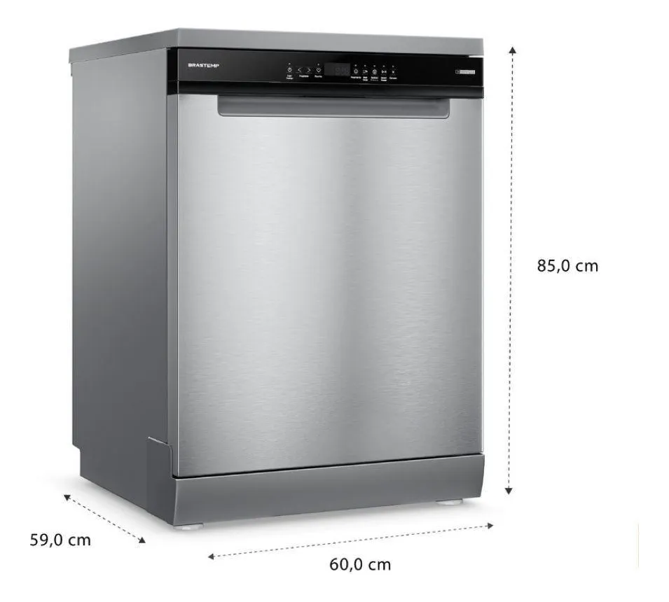 Lava Louças Blf60ar 14 Serviços Smart Inox Brastemp Inox
