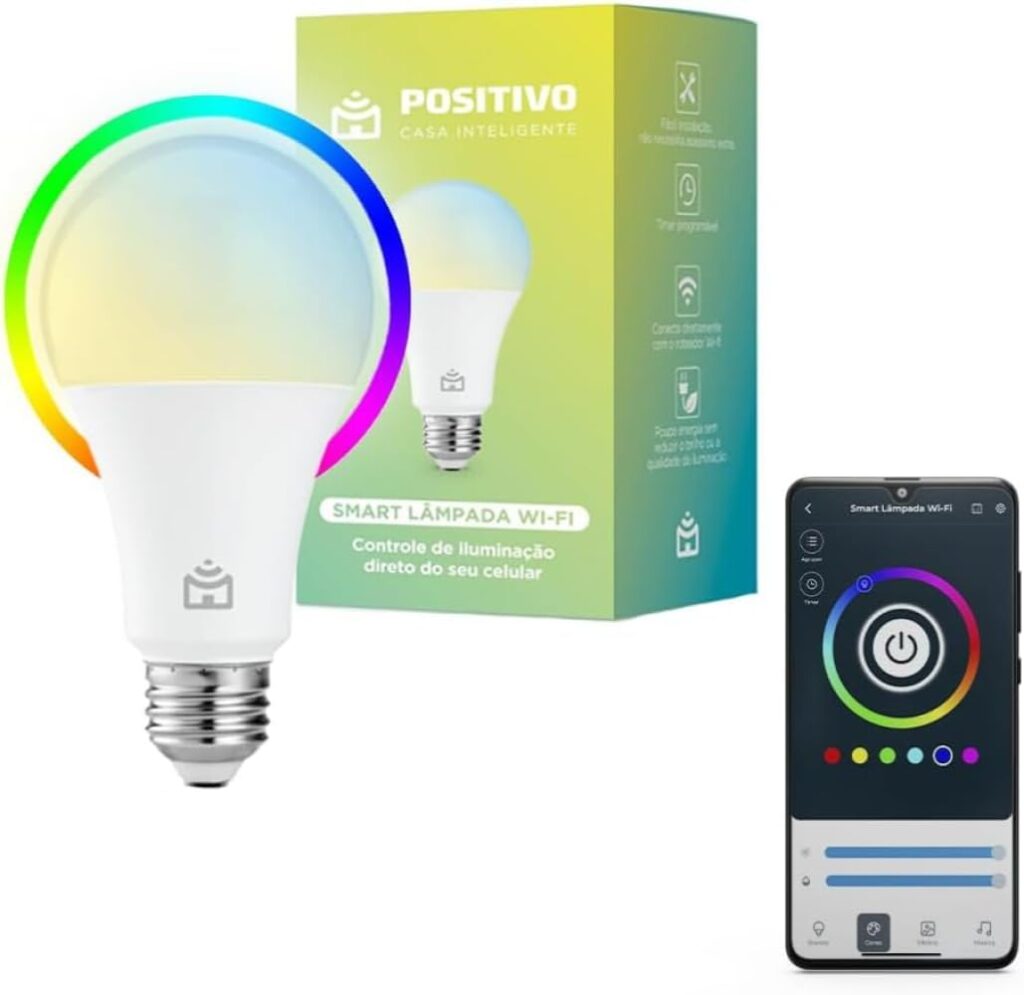 positivo casa inteligente lampada wi-fi smart