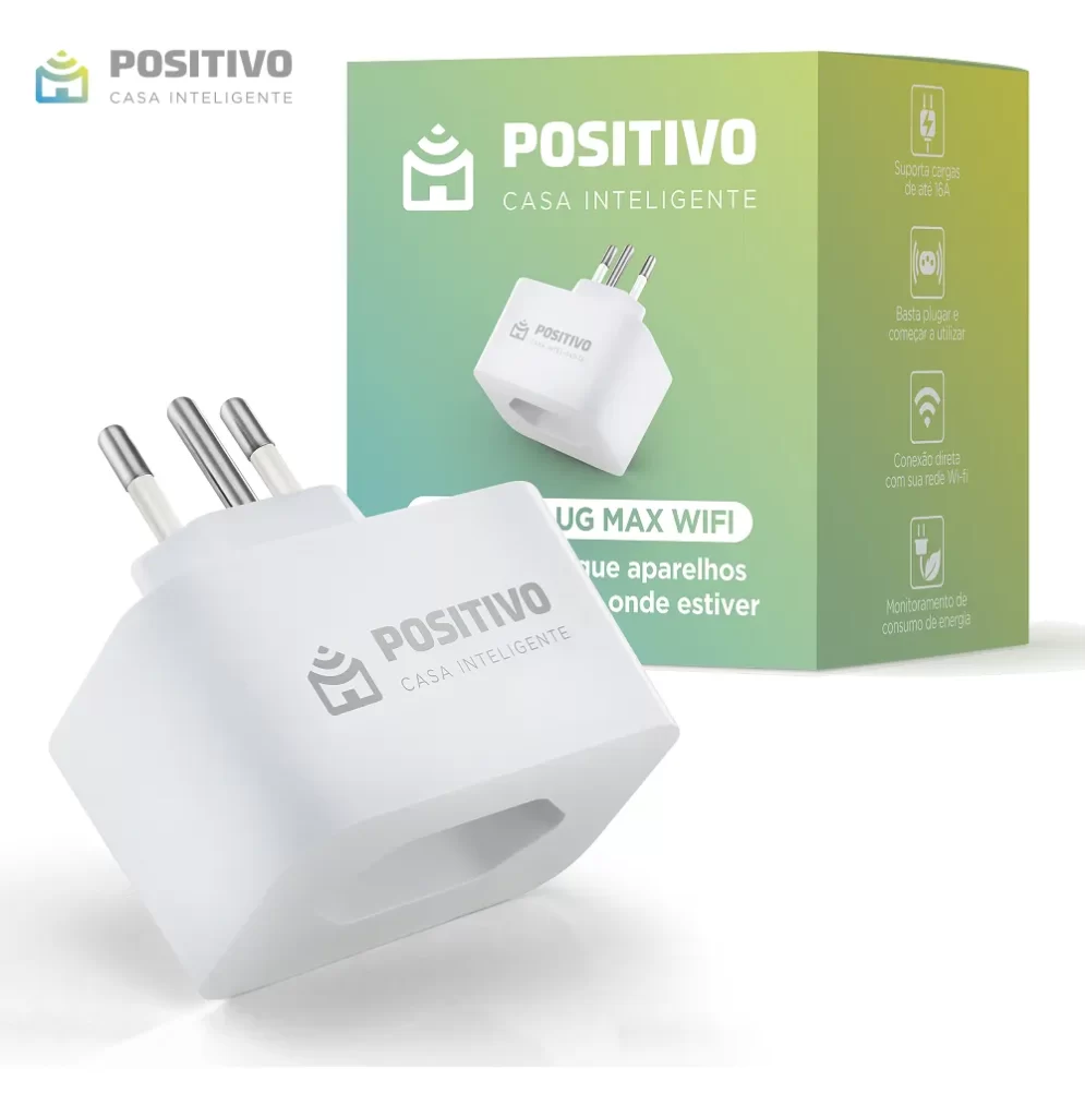Smart Plug Max Wi-Fi Positivo Casa Inteligente 16A