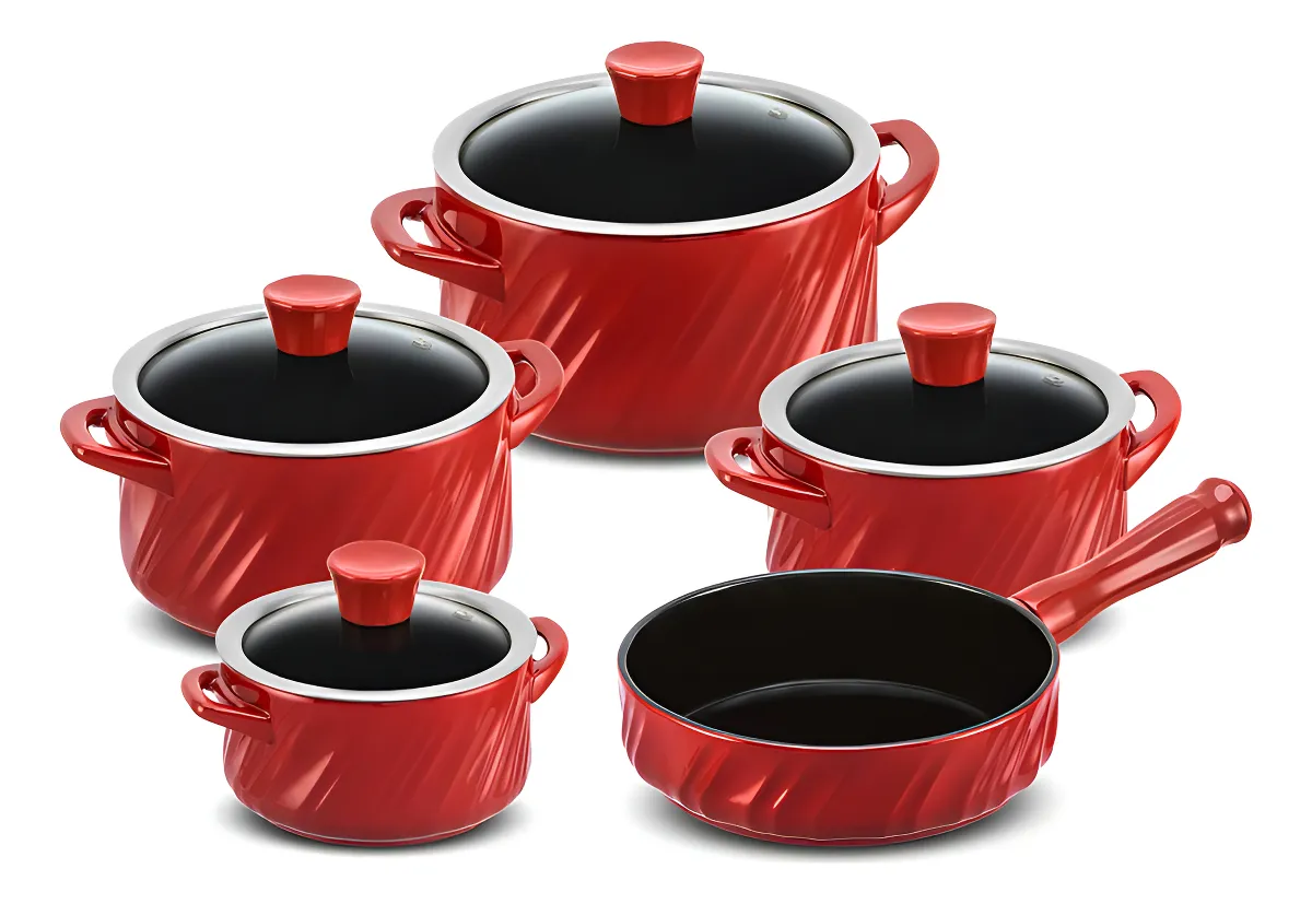 Conjunto Panelas de Cerâmica Ceraflame Twist Pomodoro (Indução)
